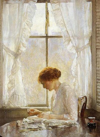 Joseph Decamp The Seamstress France oil painting art